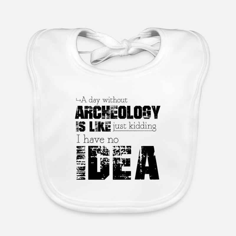 Archéologie - Bavoir bio Bébé - blanc