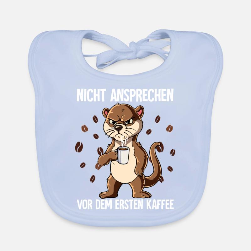 Nicht Ansprechen Vor Dem Ersten Kaffee Otter Baby Bio-Lätzchen