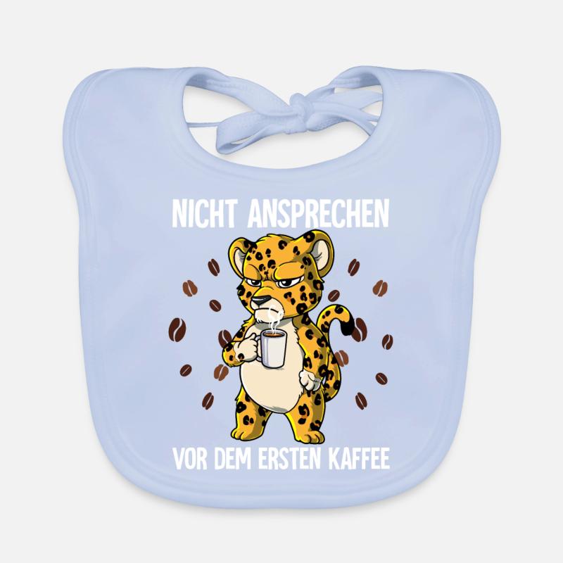 Nicht Ansprechen Vor Dem Ersten Kaffee Leopard Baby Bio-Lätzchen