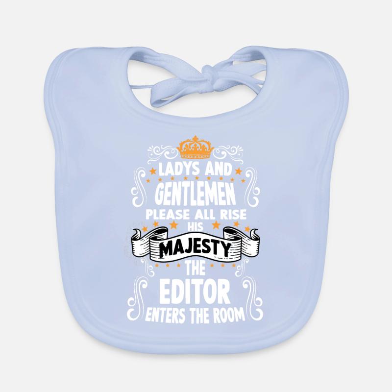 Éditeur T drôle disant Motif Editor Bavoir bio Bébé