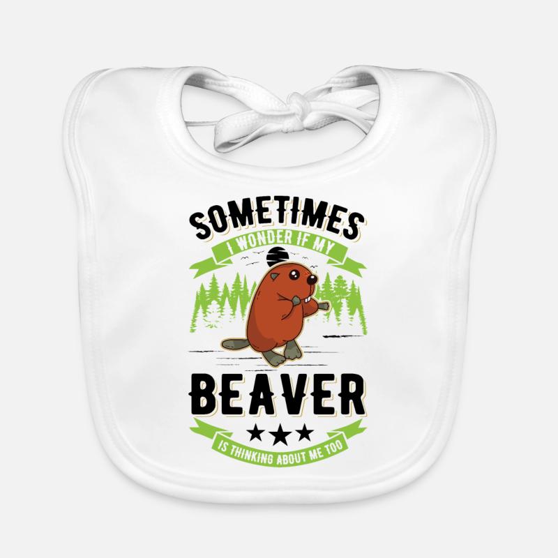 Biber Geschenk Biberdamm Beaver Baby Bio-Lätzchen