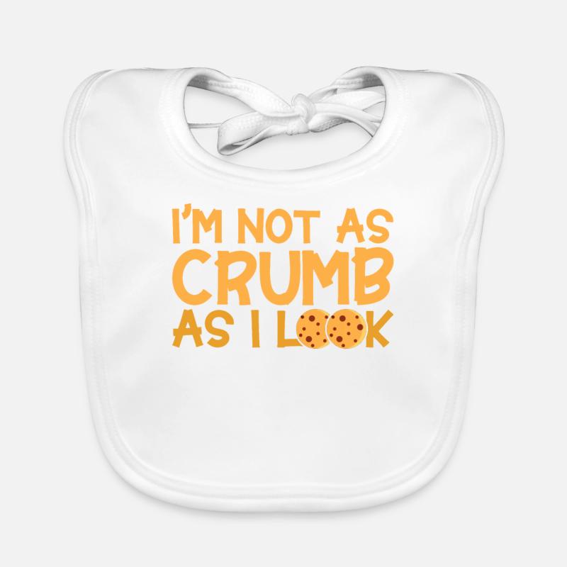 Bread Baking Gift Bakery Quote Baker - Organic Baby Bibs - white