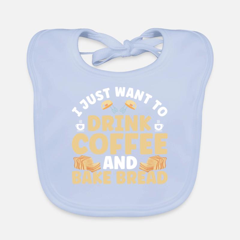 Brotbacken Geschenk Bäckerei Zitat Bäcker Baby Bio-Lätzchen