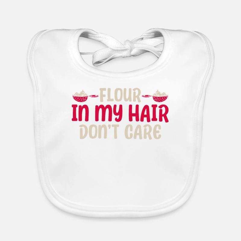 Brotbacken Geschenk Bäckerei Zitat Bäcker Baby Bio-Lätzchen
