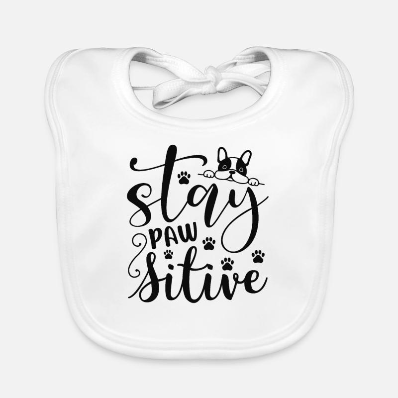 Restez pawsitive Bavoir bio Bébé