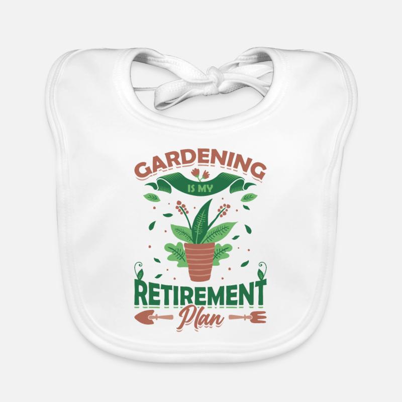 Le jardinage est mon plan de retraite. Bavoir bio Bébé