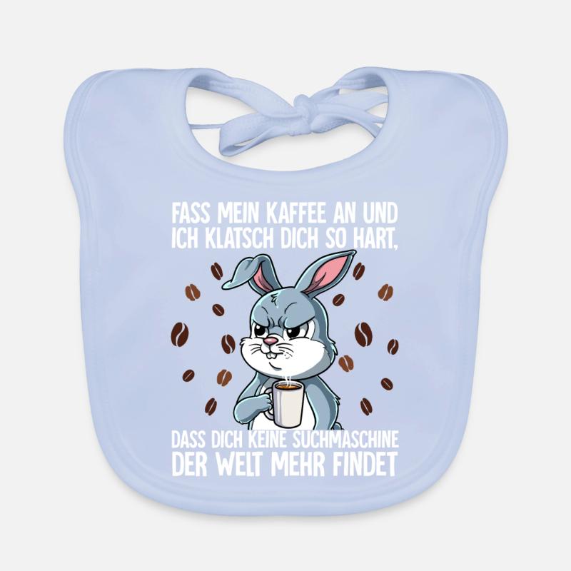 Fass mein Kaffee an und ich klatsch dich Kaffee Baby Bio-Lätzchen