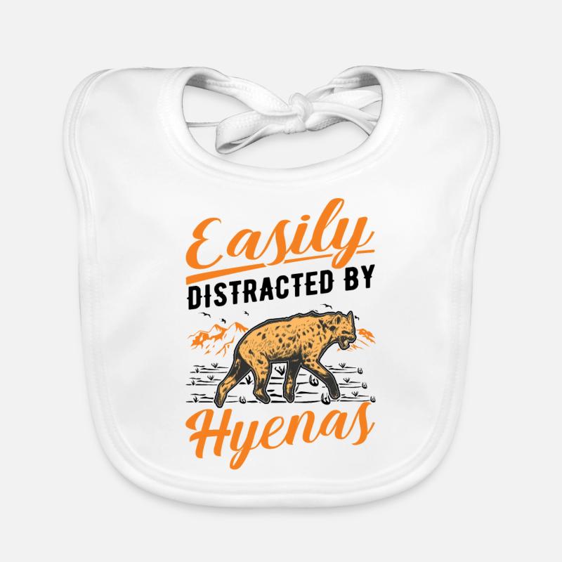 Easily distracted by Hyenas Erdwolf Hyäne Baby Bio-Lätzchen