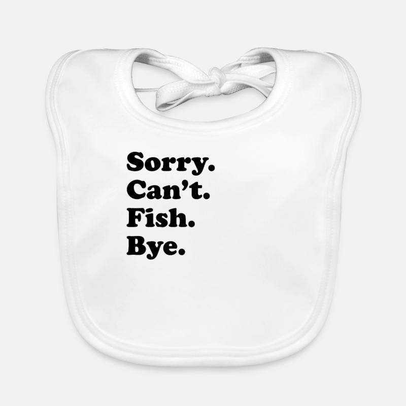 Sorry, can't say goodbye - fish Organic Baby Bibs