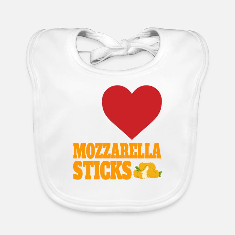I love mozzarella sticks Organic Baby Bibs