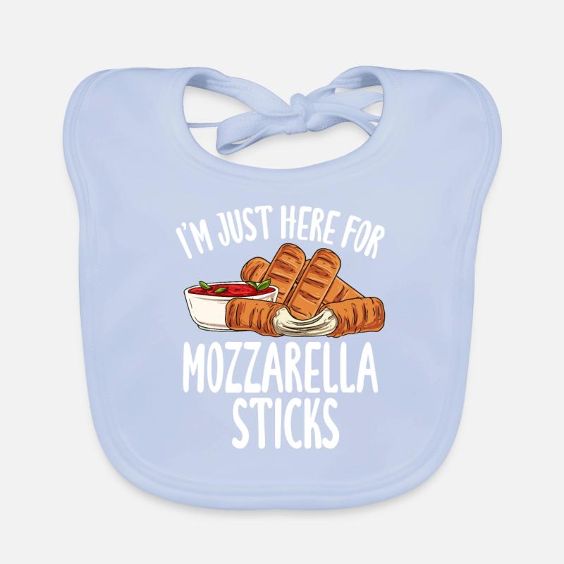 I'm only here for the mozzarella sticks Organic Baby Bibs