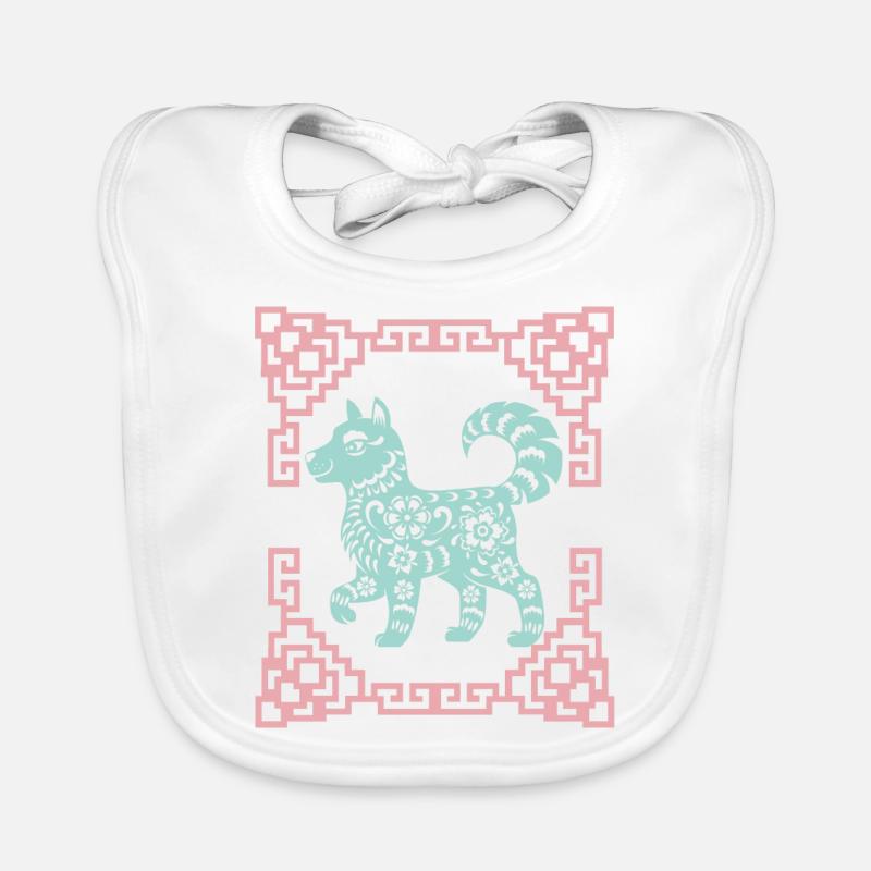 Année du Chien, horoscope chinois Chine Bavoir bio Bébé