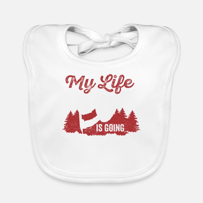 Snowboard Winter Snowboarding My Life Is Going Organic Baby Bibs