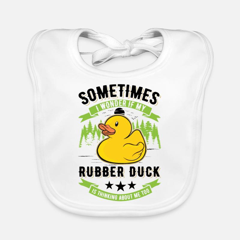 Rubber Duck Gift Squeaky Duck Bathing Duck Bavoir bio Bébé