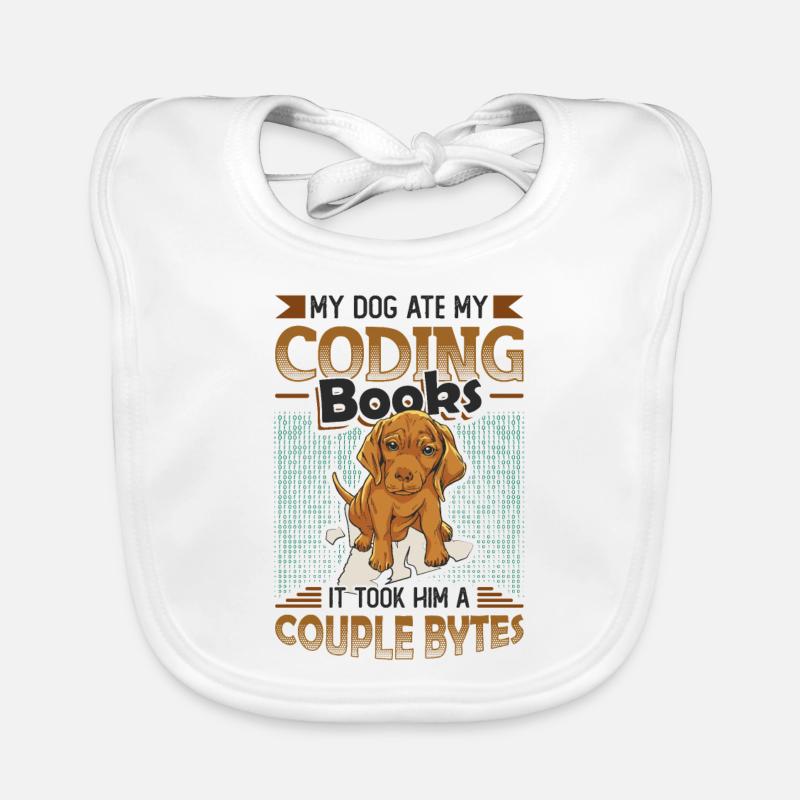 Hund Bytes Code Computer Witz Programmierung Baby Bio-Lätzchen