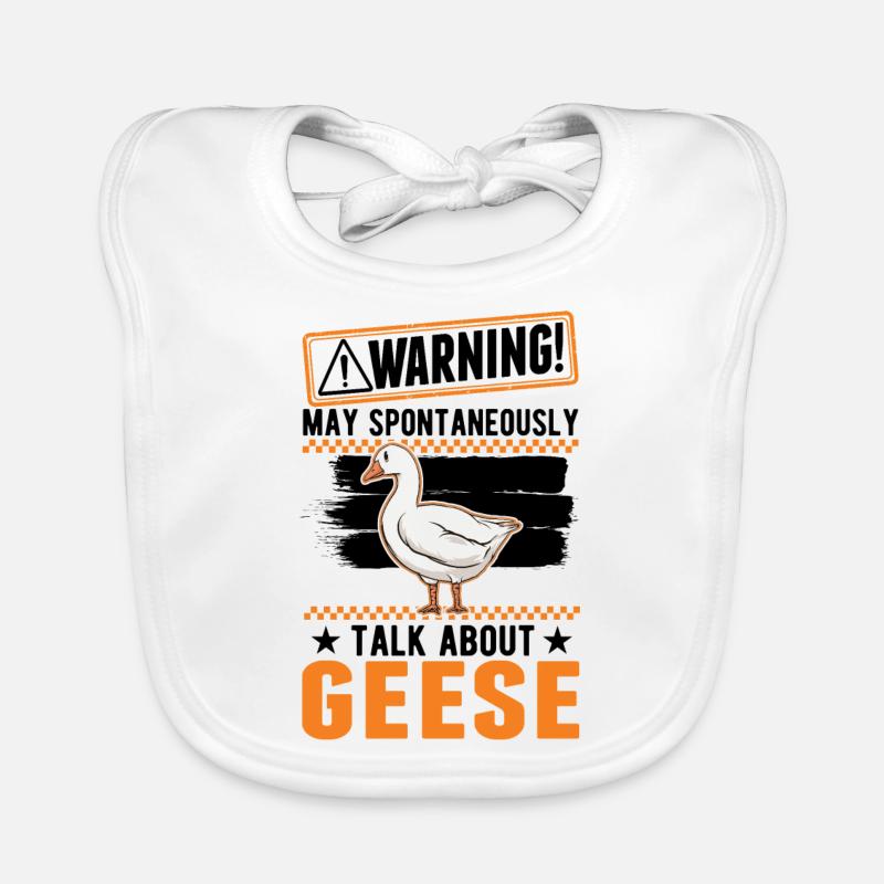 Warnung Gänse Gans Geschenk Gänsezüchter Baby Bio-Lätzchen