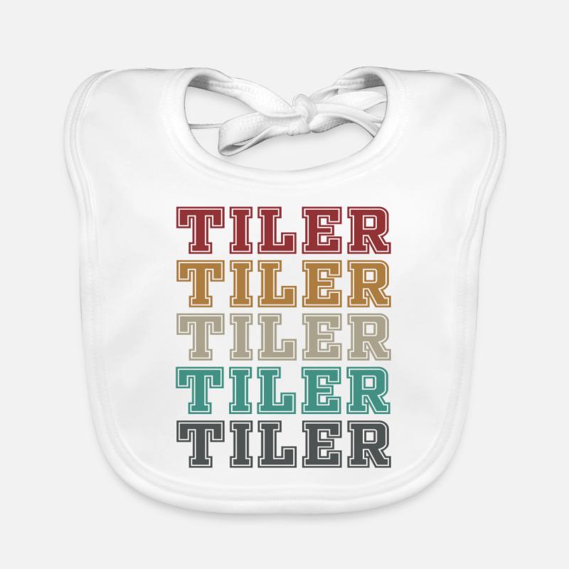 Lettrage rétro Bavoir bio Bébé