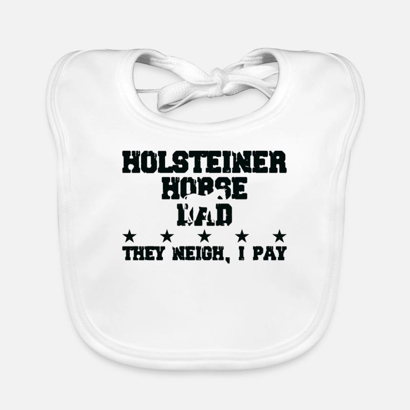 Pferdes Vater - Holsteiner Pferd Organic Baby Bibs