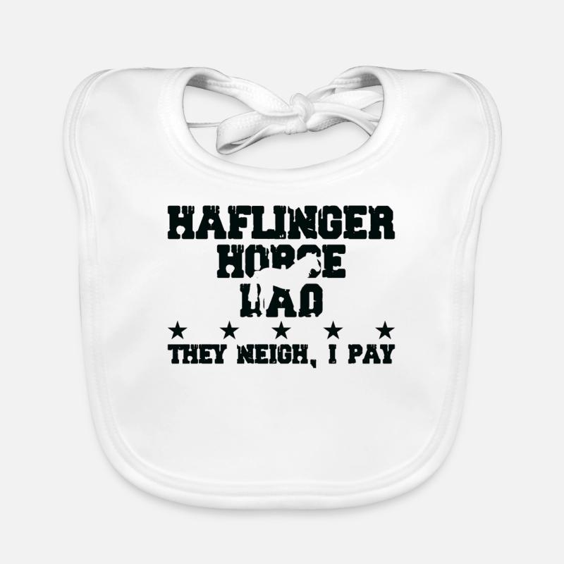 Père du cheval - Cheval Haflinger Bavoir bio Bébé