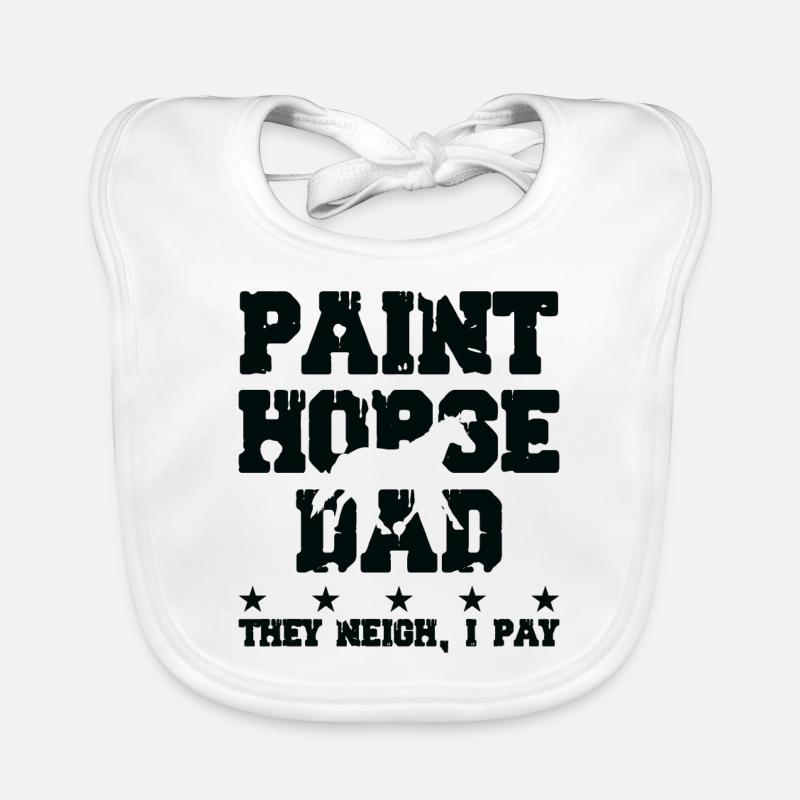Pferdevater - Paint Horse Baby Bio-Lätzchen