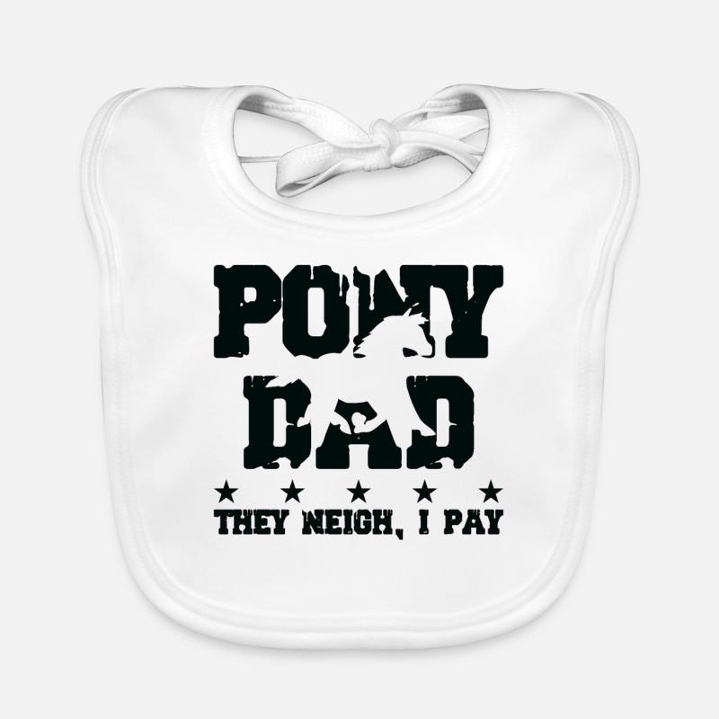 Pferdevater - Pony Baby Bio-Lätzchen
