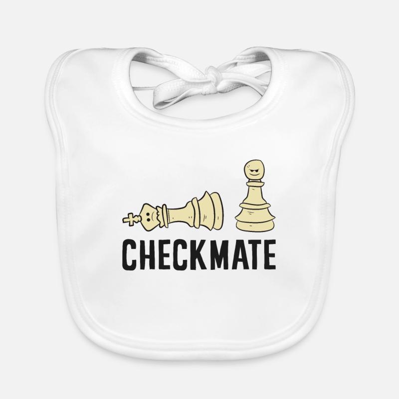 Échec et mat drôle de joueur d’échecs Bavoir bio Bébé