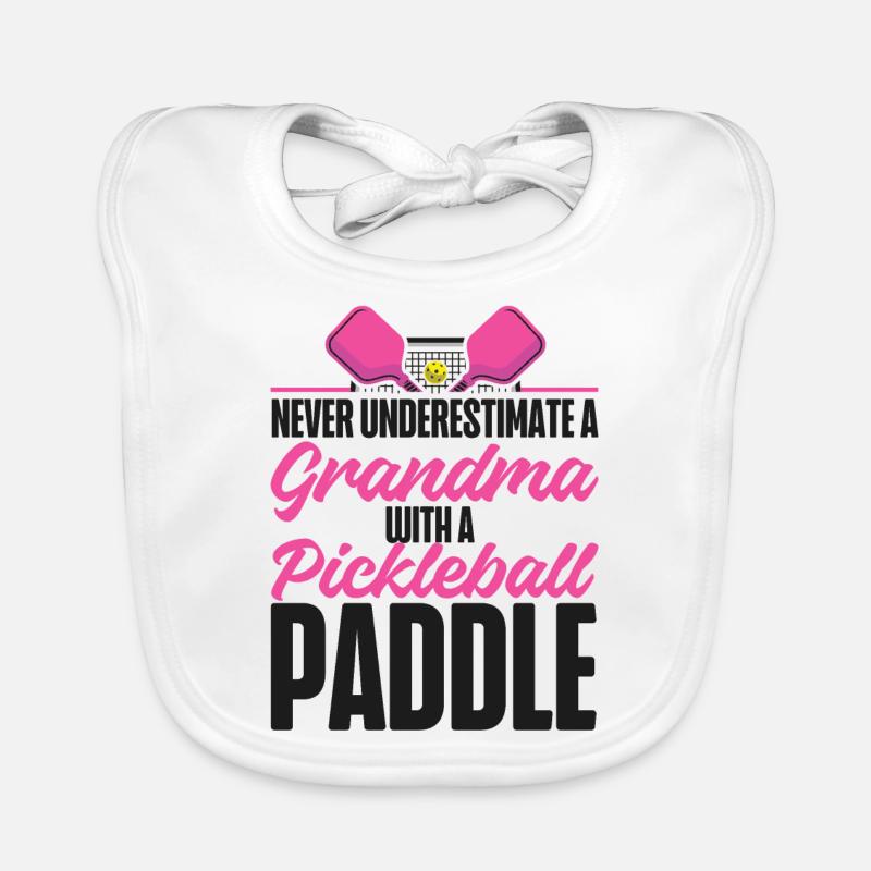 Pickleball Grandma Never Baby Bio-Lätzchen
