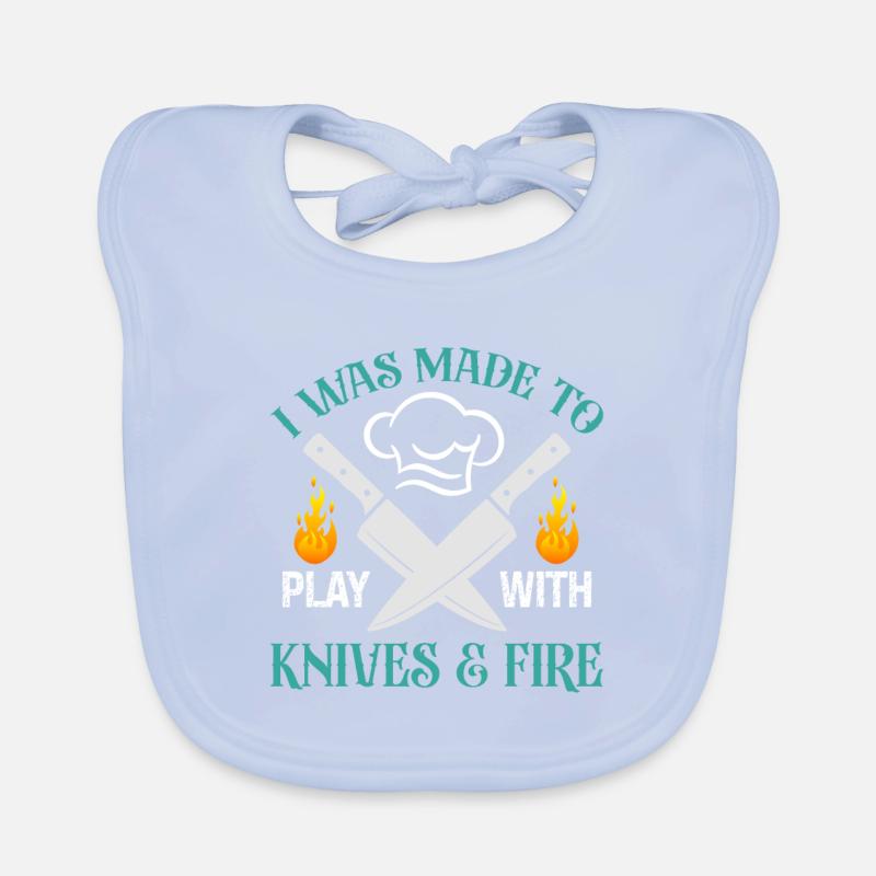 Küchenchef Spruch Geschenk Lustig Koch Baby Bio-Lätzchen