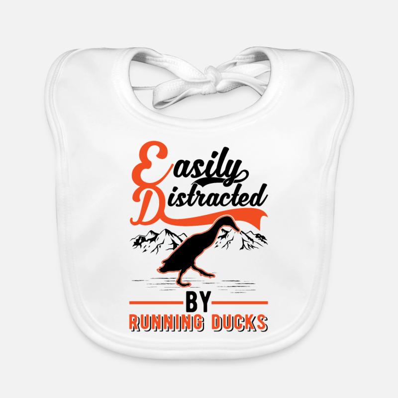 Easily distracted by Running Ducks Laufente Organic Baby Bibs