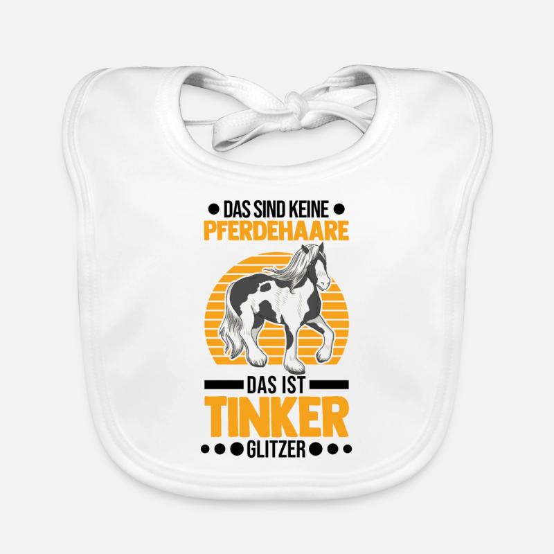 Irish Tinker Parfüm Glitzer Tinkerpferd Baby Bio-Lätzchen