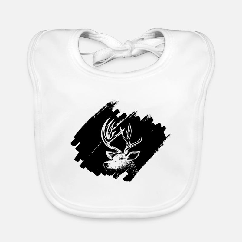 Deer Head Organic Baby Bibs
