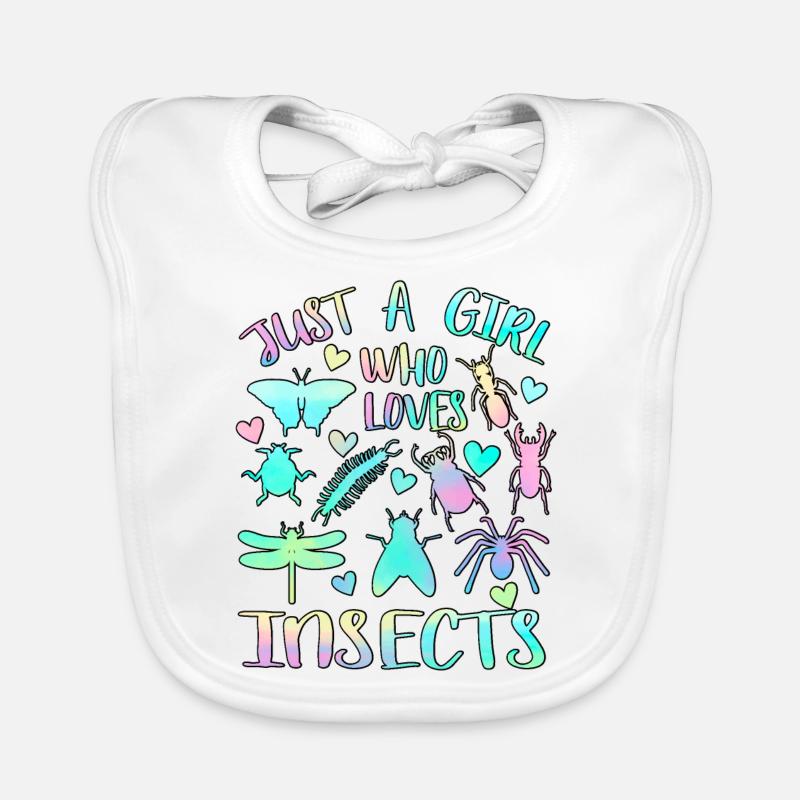 Nur ein Mädchen, das Insekten liebt Baby Bio-Lätzchen