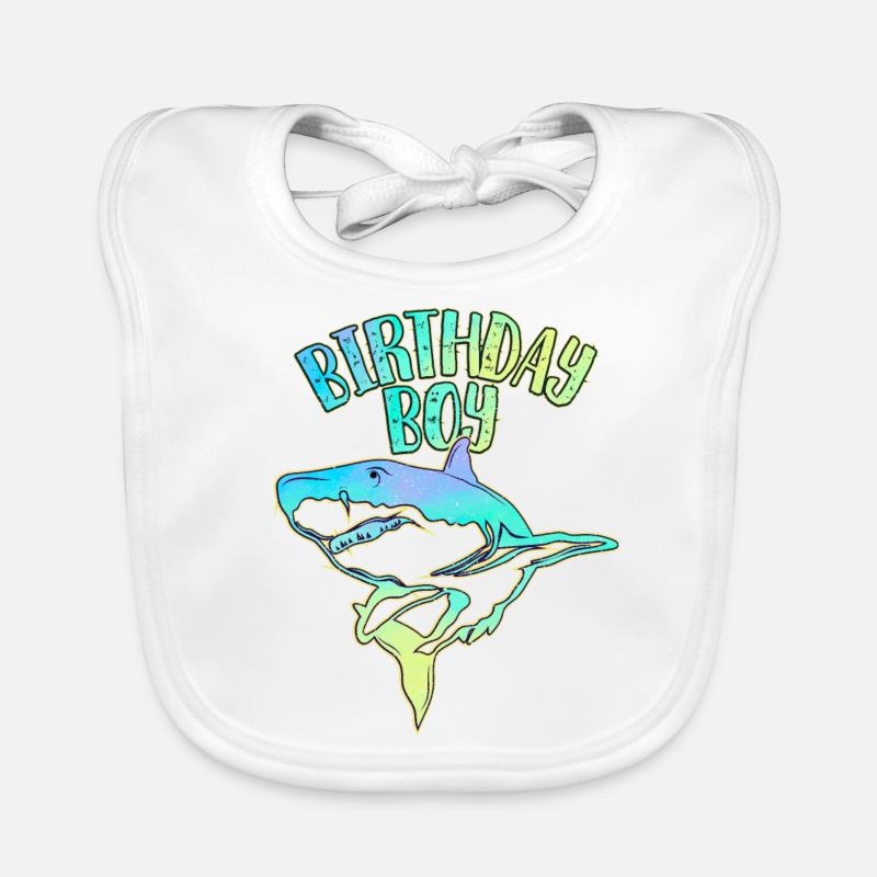 Birthday Boy - Thème Requin Bavoir bio Bébé