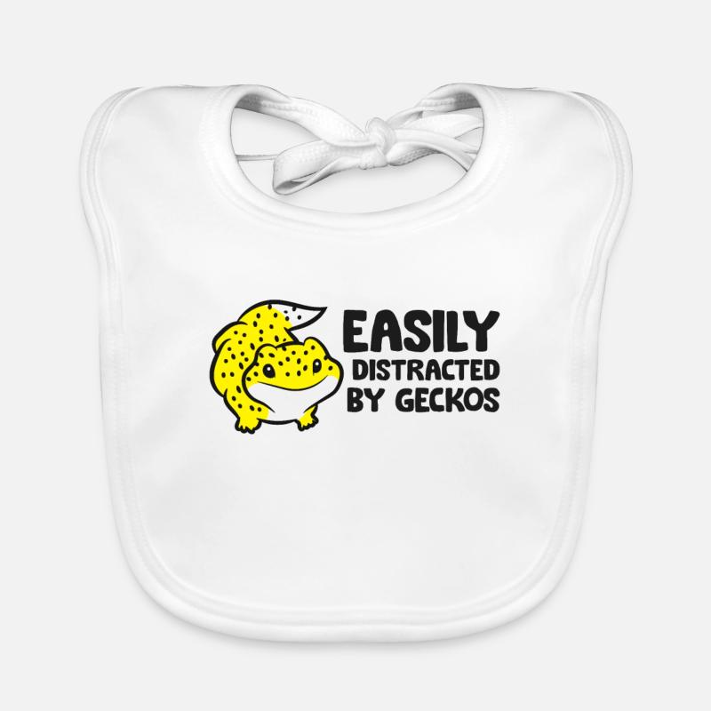 Facilement distrait par le gecko léopard de gecko Bavoir bio Bébé