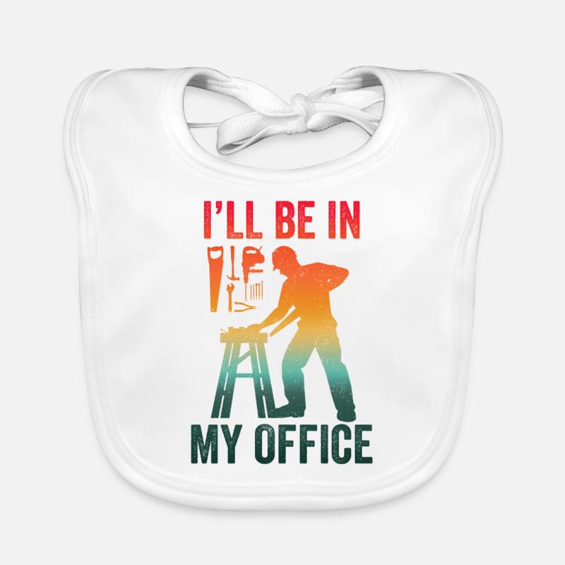 Drôle de menuisier charpentier menuiserie construction Bavoir bio Bébé