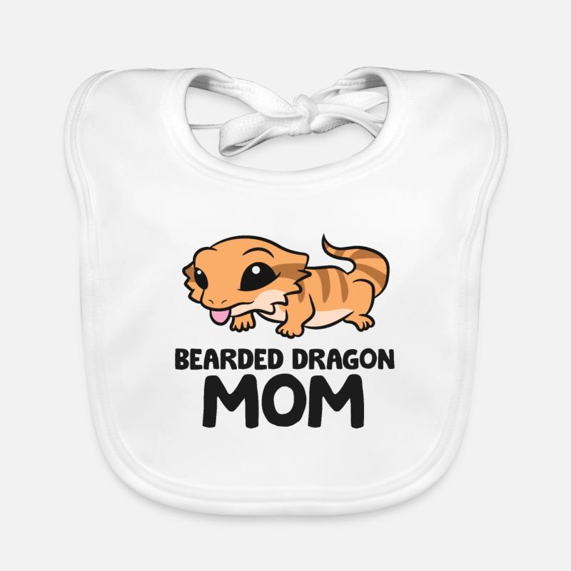 Bartagame Mama Eidechse Reptil Bartagame Mama Baby Bio-Lätzchen