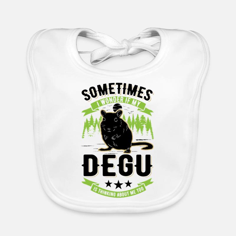 Degu owner shrub rat forest degu Organic Baby Bibs