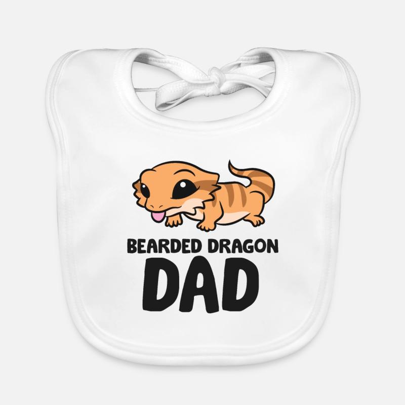 Bartagame Papa Eidechse Reptil Bartagame Papa Baby Bio-Lätzchen