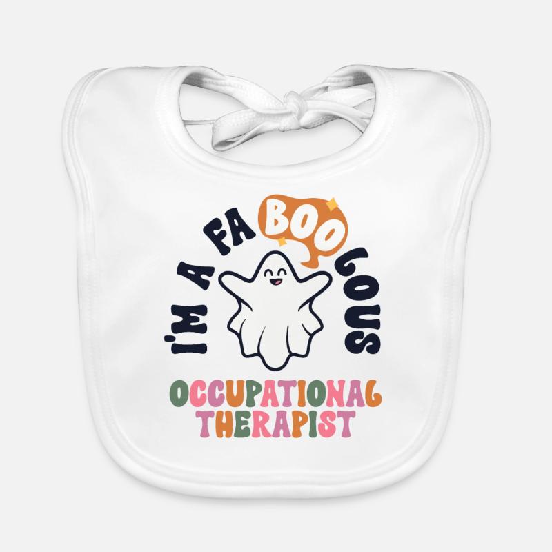 Retro Halloween Ergotherapeut Vintage Baby Bio-Lätzchen