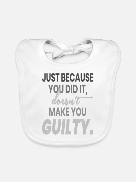 Just Beacause - Organic Baby Bibs - white - Front