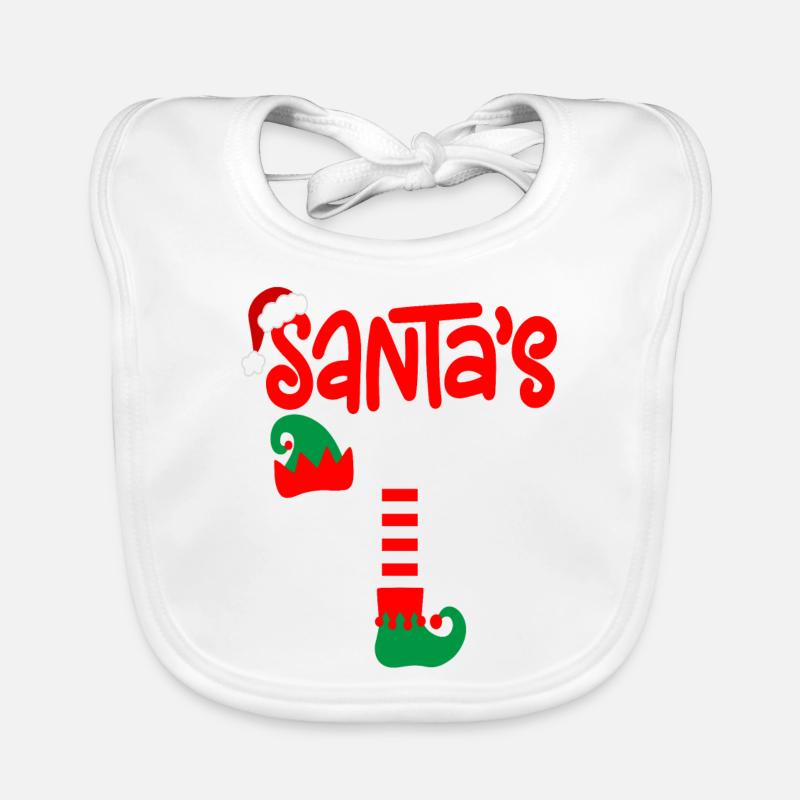 Le bébé lutin du Père Noël Bavoir bio Bébé