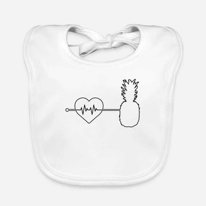 Le rythme cardiaque de l’ananas Bavoir bio Bébé