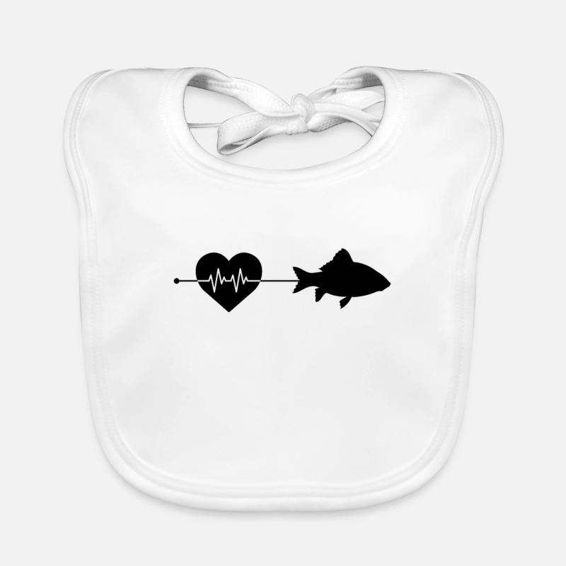 Fisch Herzschlag Baby Bio-Lätzchen