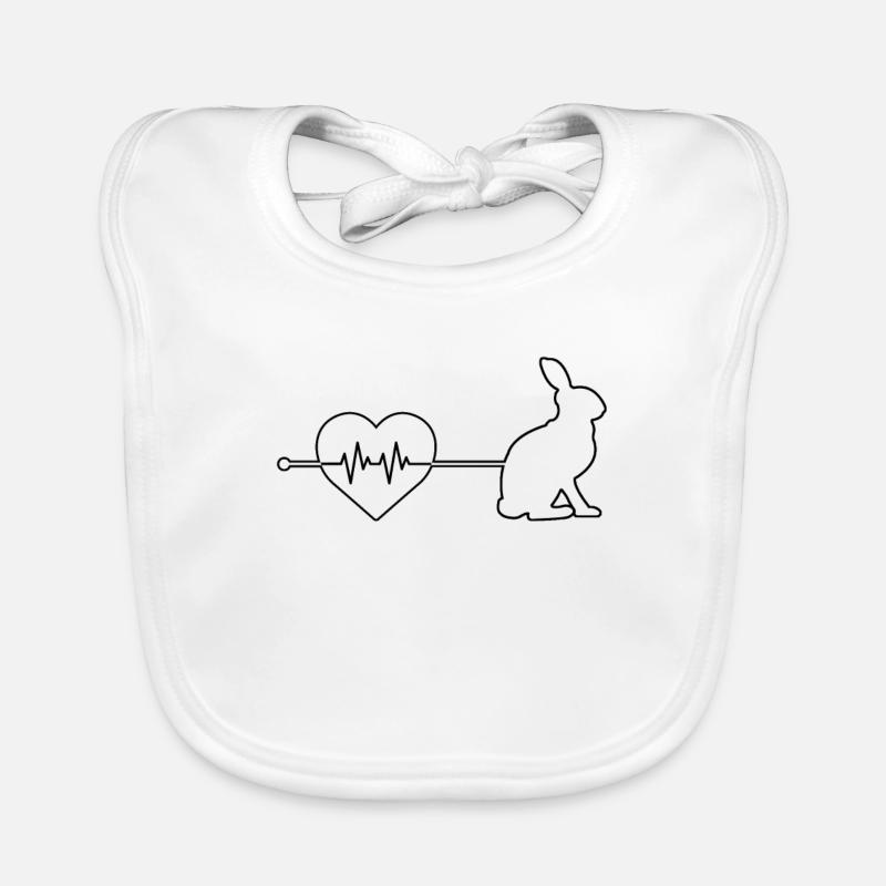 Rabbit heartbeat Organic Baby Bibs