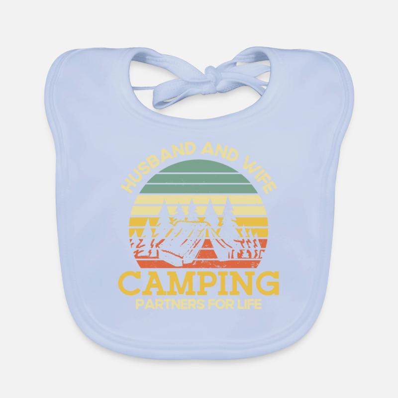 Camping Gift Drôle de dicton pour les campeurs Bavoir bio Bébé