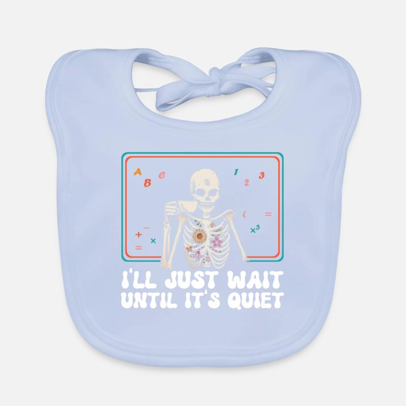 I just wait until it's quiet Halloween Organic Baby Bibs