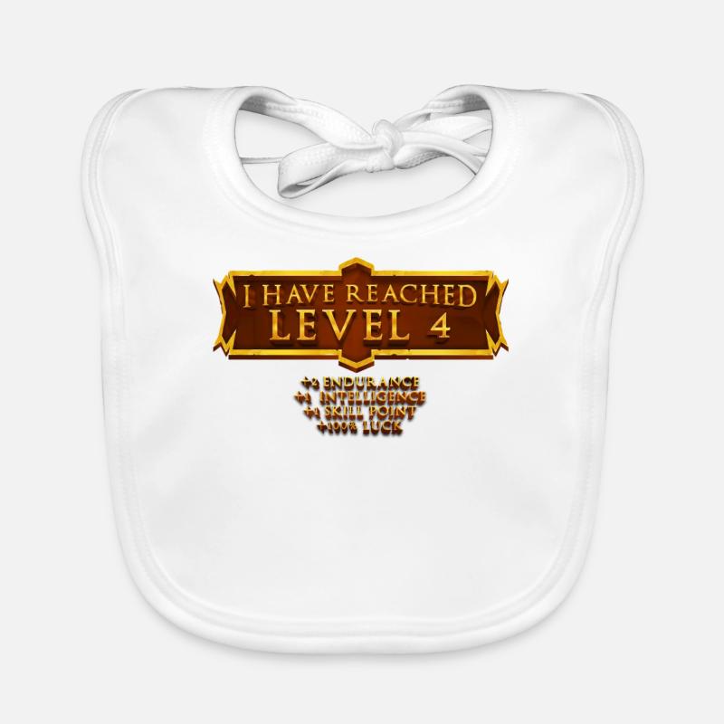Ich Habe Die Stufe 4 Erreicht Rpg Online Gaming Baby Bio-Lätzchen
