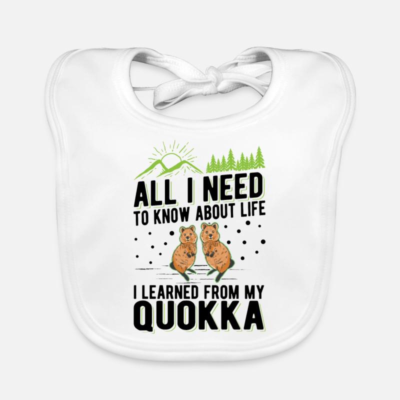 Quokka lover Kangourou à queue courte Bavoir bio Bébé