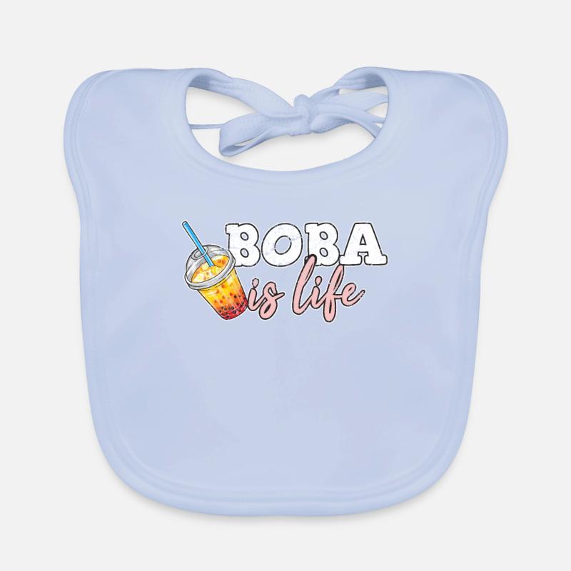 Boba Tea Kawaii Bubble Tea Drinker Tapioca Milk Bo Baby Bio-Lätzchen
