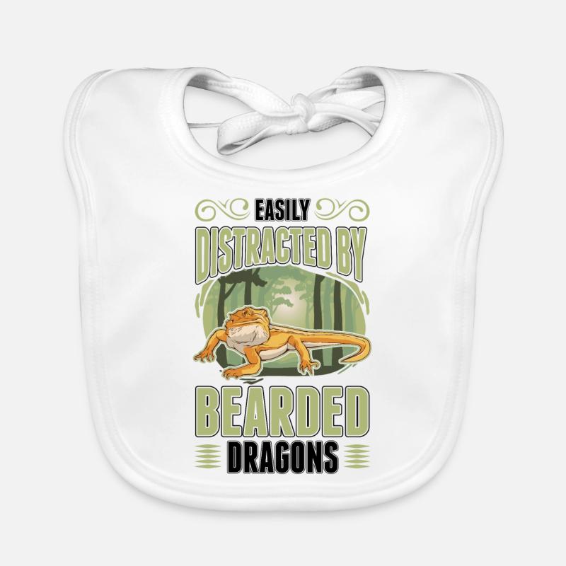 Facilement distrait par Bearded Dragons Bartagame Bavoir bio Bébé